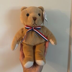 Miss America 2003 Collection Classic Tan Teddy Bear with Ribbon
